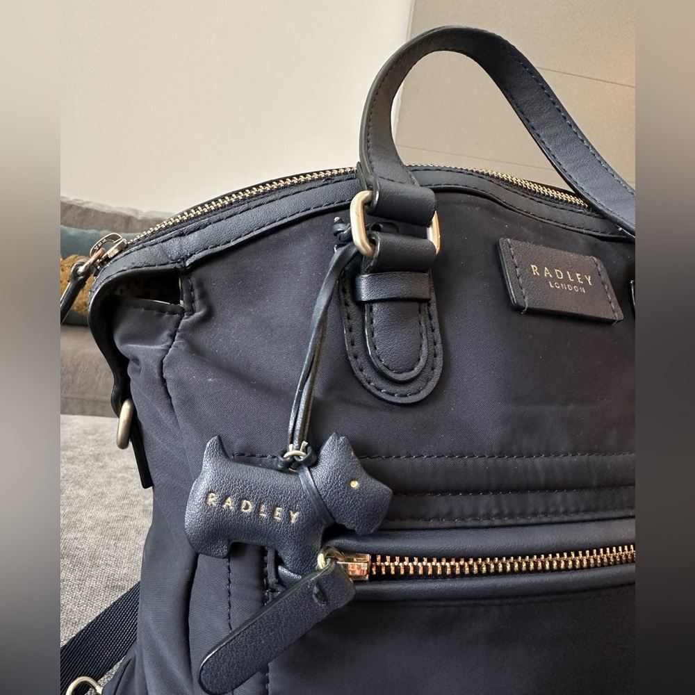 Radley London Dark Blue Bag w/removable Straps